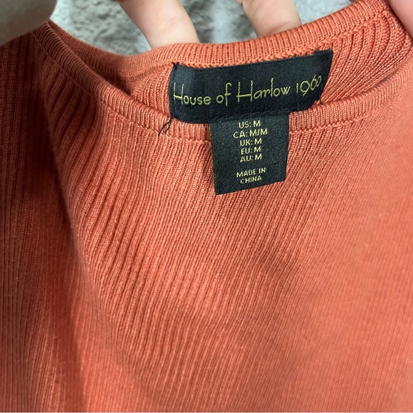 House of Harlow 1960 Ribbed One Shoulder Bodycon Midi Dress - Picture 4 of 4